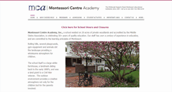 Desktop Screenshot of montessoricentreacademy.com