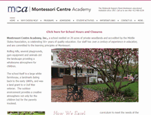 Tablet Screenshot of montessoricentreacademy.com